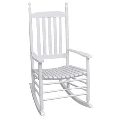 Кресло-качалка с изогнутым сиденьем, белое цена и информация | Стулья для кухни и столовой | 220.lv