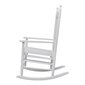 vidaXL šūpuļkrēsls ar izliektu sēdekli, balts koks цена и информация | Virtuves un ēdamistabas krēsli | 220.lv