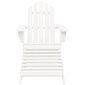 vidaXL dārza krēsls ar kājsoliņu, balts koks цена и информация | Dārza krēsli | 220.lv