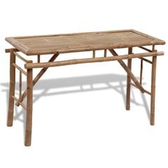 vidaXL alus galds ar 2 soliem, 100 cm, bambuss cena un informācija | Dārza mēbeļu komplekti | 220.lv