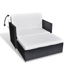 Открытый набор мебели VidaXL, черный цена и информация | Комплекты уличной мебели | 220.lv