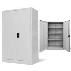 Офисный шкаф, сталь, серый цена и информация | Шкафы | 220.lv