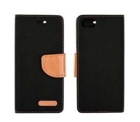 Forcell Canvas Flexi sāniski atverams maks grāmata Xiaomi Redmi 5A Melns цена и информация | Чехлы для телефонов | 220.lv