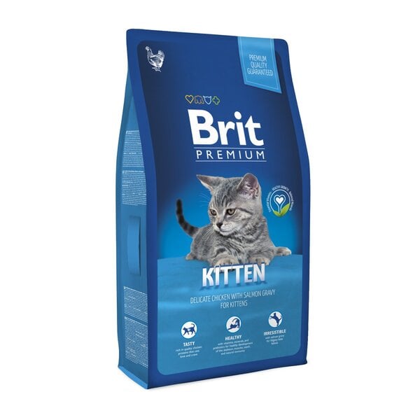 Sausā barība kaķēniem Brit Premium Cat Kitten, 0,3 kg cena | 220.lv