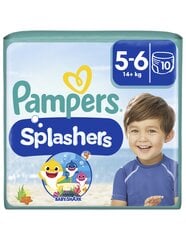 Autiņbiksītes PAMPERS Pants Splashers, 5 izmērs 14+ kg, 10 gab. цена и информация | Подгузники | 220.lv