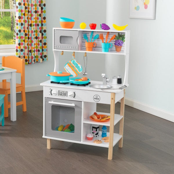 Kidkraft rotaļu virtuve All Time Play Kitchen, baltā krāsā цена и информация | Rotaļlietas meitenēm | 220.lv