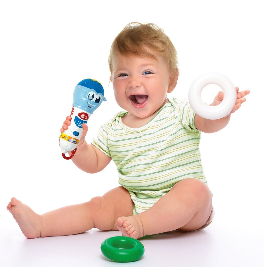 Mikrofons ar skaņām un gaismām Clementoni Baby цена и информация | Rotaļlietas zīdaiņiem | 220.lv