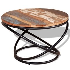Кофейный столик, 60x60x40 см, переработанная древесина цена и информация | Журнальные столики | 220.lv