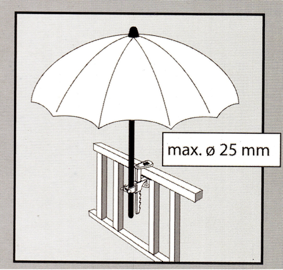 Lietussarga turētājs balkonam Stahl, pelēks cena un informācija | Saulessargi, markīzes un statīvi | 220.lv