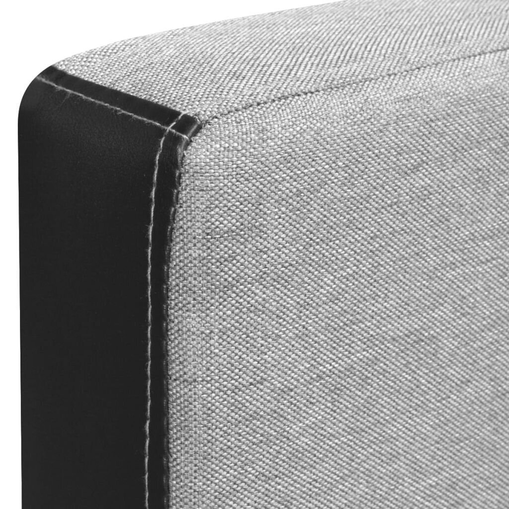 vidaXL stūra dīvāns, 218x155x69 cm, audums, melns ar pelēku цена и информация | Stūra dīvāni | 220.lv