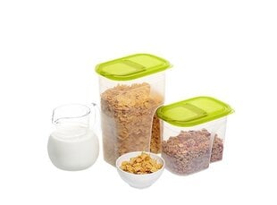Контейнер для сыпучих продуктов ROTHO SUNSHINE 2,2Л, зеленый цвет цена и информация | Посуда для хранения еды | 220.lv
