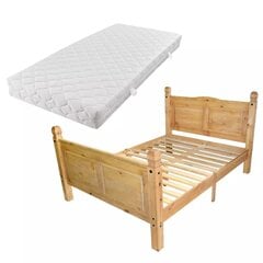 vidaXL gulta ar matraci, Meksikas Corona stila priežkoks, 160x200 cm cena un informācija | Gultas | 220.lv