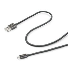 Celly Micro USB - USB kabelis ar tekstila pārklājumu 1 m cena un informācija | Savienotājkabeļi | 220.lv