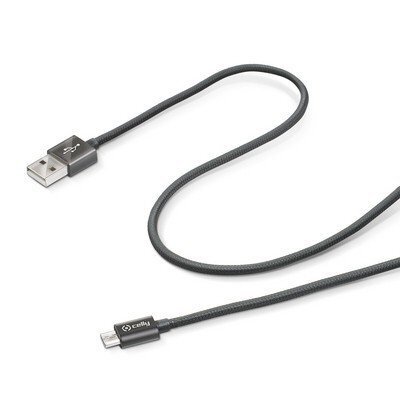 Celly Micro USB - USB kabelis ar tekstila pārklājumu 1 m цена и информация | Savienotājkabeļi | 220.lv