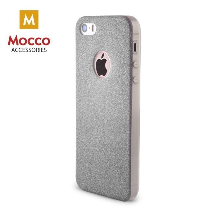 Telefona maciņš Mocco Glitter Ultra Back Case 0.3 mm, piemērots Samsung A310 Galaxy A3 (2016) telefonam, sudrabains cena un informācija | Telefonu vāciņi, maciņi | 220.lv