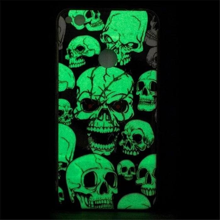 Telefona maciņš Mocco Fashion Case Glow in The Dark Skull, piemērots Apple iPhone X telefonam, melns cena un informācija | Telefonu vāciņi, maciņi | 220.lv