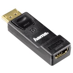 Hama DisplayPort HDMI Adapteris, DisplayPort spraudnis - HDMI™ ligzda, melns cena un informācija | Adapteri un USB centrmezgli | 220.lv