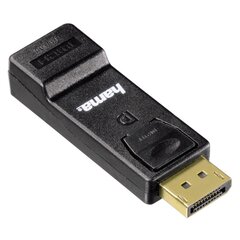 Hama DisplayPort HDMI Adapteris, DisplayPort spraudnis - HDMI™ ligzda, melns cena un informācija | Adapteri un USB centrmezgli | 220.lv