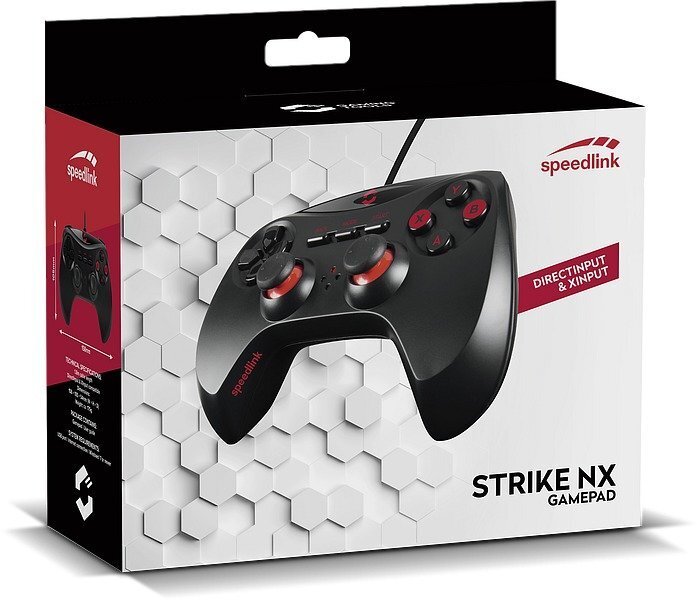 Spēļu kontrolieris ar vadu SpeedLink Strike NX (SL-650000-BK-01) цена и информация | Spēļu kontrolieri | 220.lv
