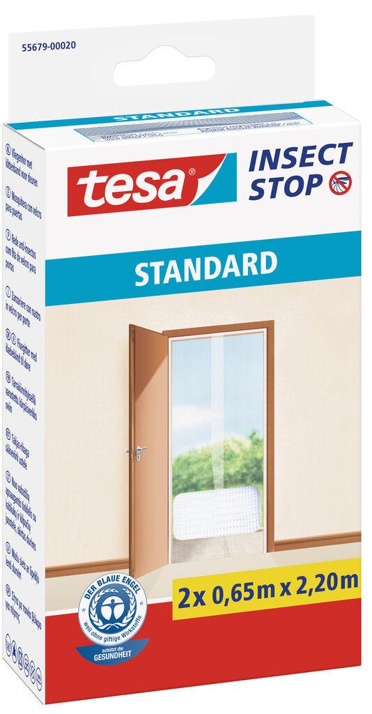 TESA STANDARD 1.2 x 2.2m (durvju aizsargtīkls) Balts cena un informācija | Moskītu tīkli | 220.lv