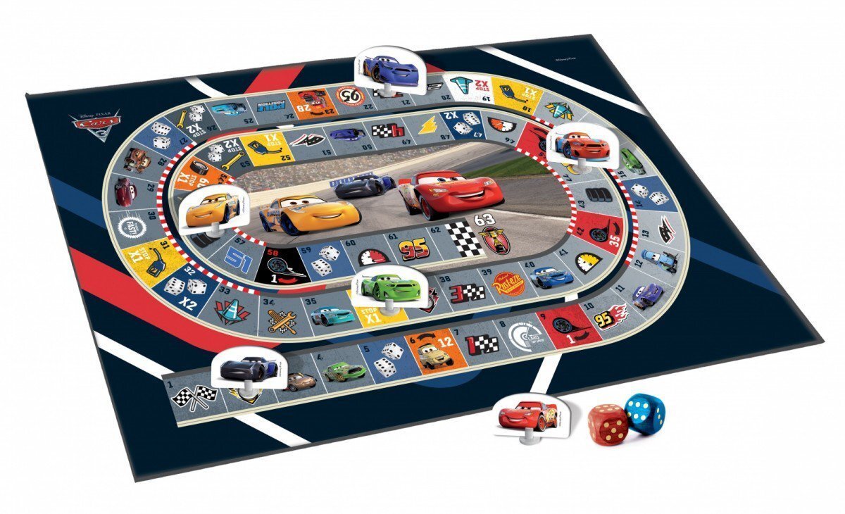 Galda spēle Clementoni Grand Prix Game Zibens Makvins (Cars) cena un informācija | Galda spēles | 220.lv