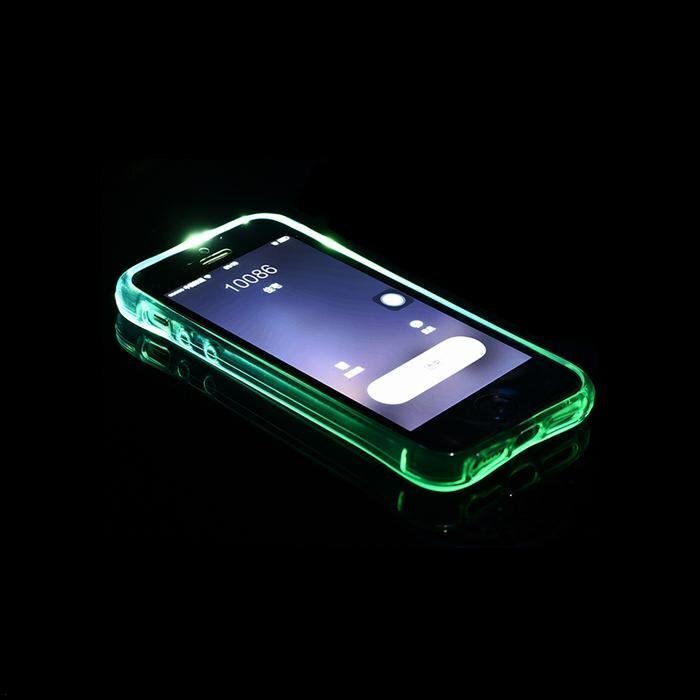 Telefona maciņš Mocco LED Back Case, piemērots Apple iPhone 7 / 8 telefonam, zaļš cena un informācija | Telefonu vāciņi, maciņi | 220.lv