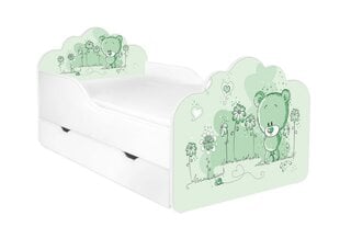 Детская кровать с матрасом и ящиком для постельного белья POLA 18, 160x80 см цена и информация | Детские кровати | 220.lv