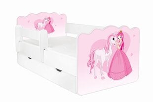 Кровать с матрасом, ящиком для белья и съемной защитой ALEX 9, 140x70 см цена и информация | Детские кровати | 220.lv