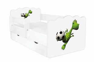 Кровать с матрасом, ящиком для белья и съемной защитой ALEX 28, 140x70 см цена и информация | Детские кровати | 220.lv