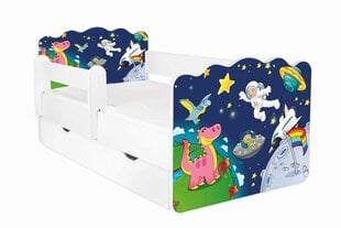 Gulta ar matraci, veļas kasti un noņemamu aizsargmalu Alex 33, 140x70 cm cena un informācija | Bērnu gultas | 220.lv