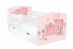 Gulta ar matraci, gultas veļas kasti un noņemamu aizsargu Alex 70, 160x80 cm цена и информация | Детские кровати | 220.lv