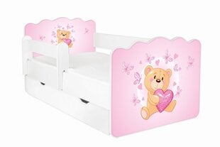 Кровать с матрасом, ящиком для белья и съемной защитой ALEX 23, 160x80 см цена и информация | Детские кровати | 220.lv