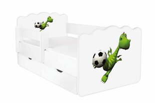 Кровать с матрасом, ящиком для белья и съемной защитой ALEX 28, 160x80 см цена и информация | Детские кровати | 220.lv