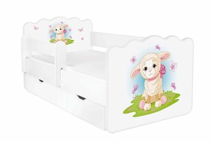 Кровать с матрасом, ящиком для белья и съемной защитой ALEX 31, 160x80 см цена и информация | Детские кровати | 220.lv