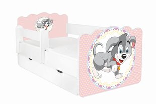 Кровать с матрасом, ящиком для белья и съемной защитой ALEX 50, 160x80 см цена и информация | Детские кровати | 220.lv
