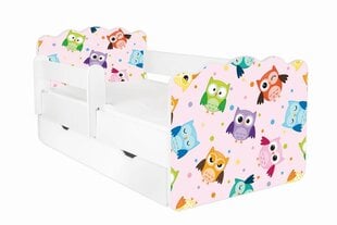 Gulta ar matraci, veļas kasti un noņemamu aizsargmalu Alex 53, 160x80 cm cena un informācija | Bērnu gultas | 220.lv