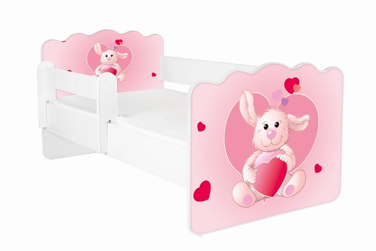 Gulta ar matraci un noņemamu aizsargmalu ALEX 30, 140x70 cm cena un informācija | Bērnu gultas | 220.lv