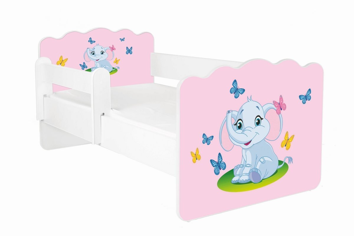 Gulta ar matraci un noņemamu aizsargmalu ALEX 39, 160x80 cm cena un informācija | Bērnu gultas | 220.lv