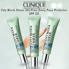 Защитное средство с тоном Clinique City Block Sheer 25 SPF Oil Free Daily Face 40 мл цена и информация | Наносите на чистую кожу лица. Подержите около 10-15 минут и смойте водой. | 220.lv