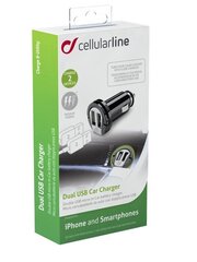 Cellular Line MICROCBRUSBDUAL2A цена и информация | Зарядные устройства для телефонов | 220.lv