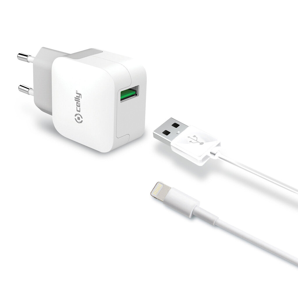 Lādētājs Celly 2.4 A. USB 2.0 Lightning TCUSBLIGHT cena un informācija | Lādētāji un adapteri | 220.lv