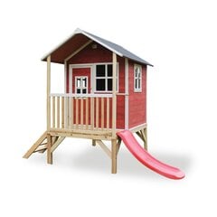Koka rotaļu māja "Loft 300", sarkana EXIT (FSC 100%) цена и информация | Детские игровые домики | 220.lv
