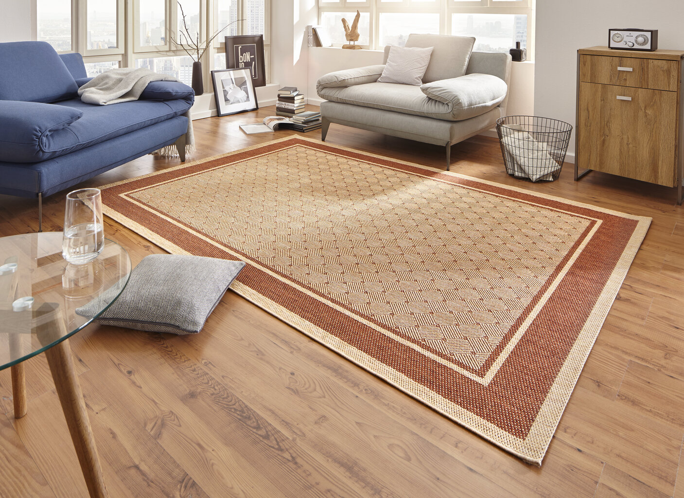 Paklājs Hanse Home Natural Classy Red Brown, 120x170 cm cena un informācija | Paklāji | 220.lv