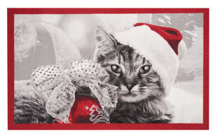 Hanse Home durvju paklājs Christmas Cat, 45x75 cm цена и информация | Придверный коврик | 220.lv