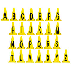 Plastmasas konusu komplekts inSPORTline Alphabet 23cm cena un informācija | Konusi, treniņu barjeras | 220.lv