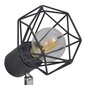Melna lampa ar 2 LED kvēlspuldzēm ģeometriskos ietvaros cena un informācija | Griestu lampas | 220.lv