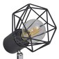 Melna lampa ar 4 LED kvēlspuldzēm ģeometriskos ietvaros cena un informācija | Griestu lampas | 220.lv