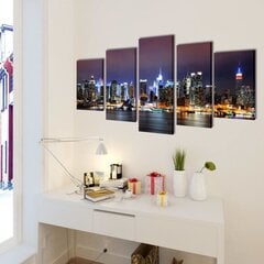 Fotopaveikslas "Niujorko kontūrai" ant drobės 100 x 50 cm cena un informācija | Gleznas | 220.lv