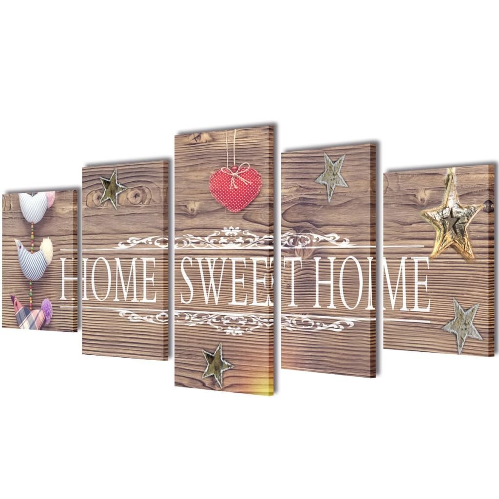 Fotopaveikslas su užrašu "Home Sweet Home" ant drobės 100 x 50 cm cena un informācija | Gleznas | 220.lv