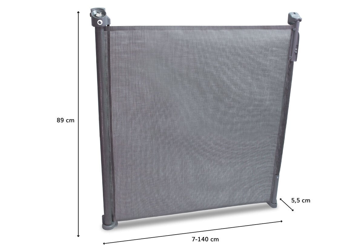 Lionelo tīkla drošības vārti, pelēkā krāsā цена и информация | Bērnu drošības preces | 220.lv